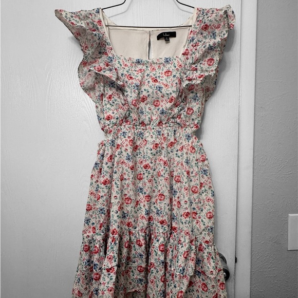 Lulu's Floral Ruffle Mini Dress - Picture 1 of 5